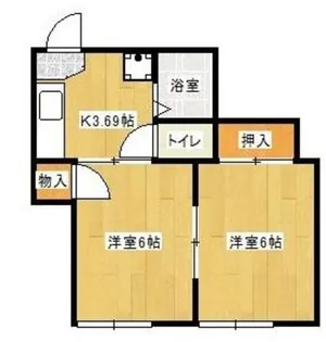 ユイットボア【2階】の間取り