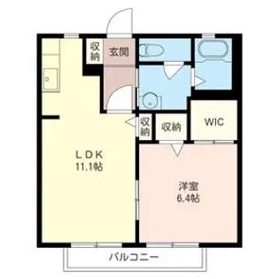 メゾンドソレーユ社家【1階】の間取り