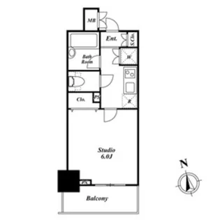 KDXレジデンス神楽坂通【11階】の間取り