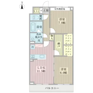 アイルノーブル【2階】の間取り