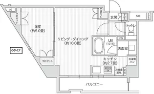 レジディア笹塚II【4階】の間取り