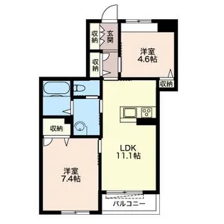 サニーヒルズ【2階】の間取り