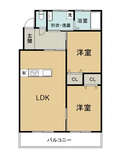 BRO ROOM東浜【2階】の間取り