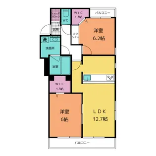 リベルテ藤が丘【1階】の間取り