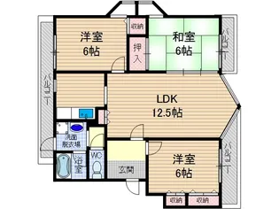 第2コーポタカイ【3階】の間取り