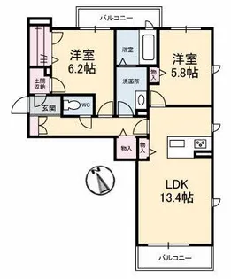 Fortuna Nakasuji【2階】の間取り