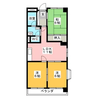 長谷川B・L・D【1階】の間取り