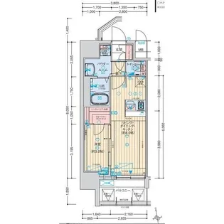 アドバンス大阪ブリアント【6階】の間取り