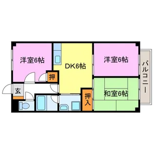 サープラスみくも【1階】の間取り