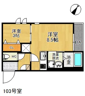 GRANDTIC Casa Garden香椎【2階】の間取り