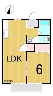 メゾンドスカイ A棟(平中平窪)【1階】の間取り