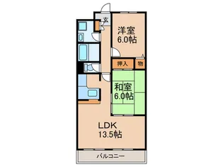 エクシアパーム弐番館【4階】の間取り