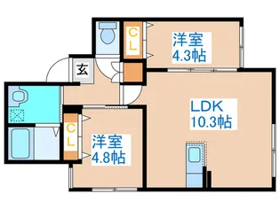RESIDENCE SHINMEI HONGOU EAST【1階】の間取り