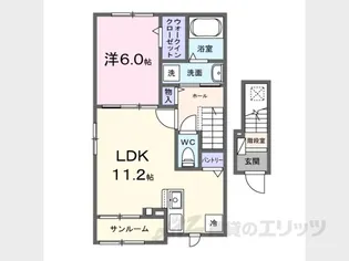 セレスティアI【2階】の間取り