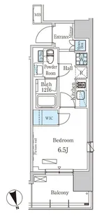 パークアクシス築地【2階】の間取り