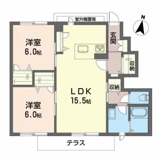 シャーメゾン ローレル【1階】の間取り