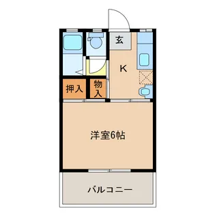 ハイツ上宇部【1階】の間取り