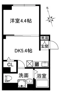 CREAL新富町【1階】の間取り