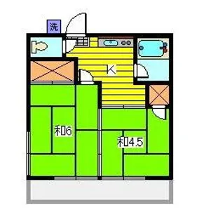 第二春栄荘【2階】の間取り