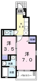ルレエシャトーII【1階】の間取り