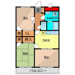 エクセレント清水【5階】の間取り