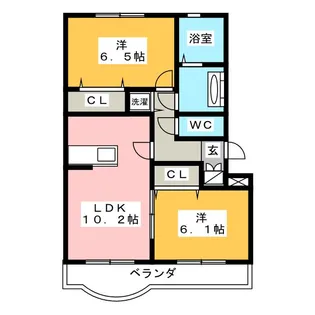 コーポ戸崎【3階】の間取り
