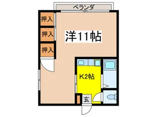 ヨシバマンション【2階】の間取り