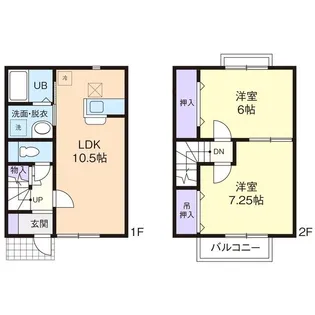 ユニゾン横倉 B【2階】の間取り