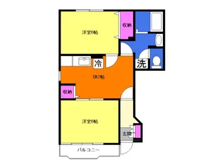 フォレスタB【1階】の間取り
