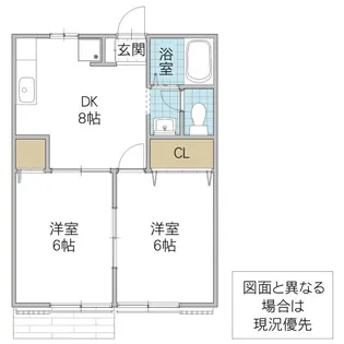 フローラ岡【1階】の間取り
