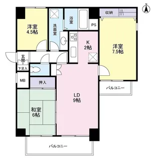 元町イグレット【4階】の間取り