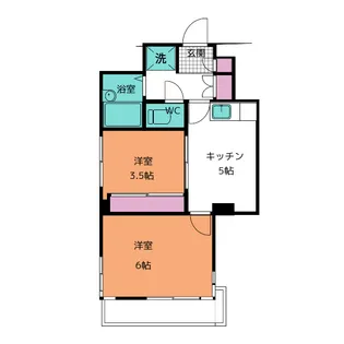 パラシオ中村【8階】の間取り