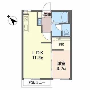 クレセントN【1階】の間取り