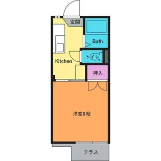 グリーンコーポオオツ【1階】の間取り