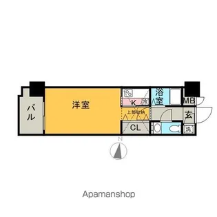 エステートモア天神STUDIO【11階】の間取り