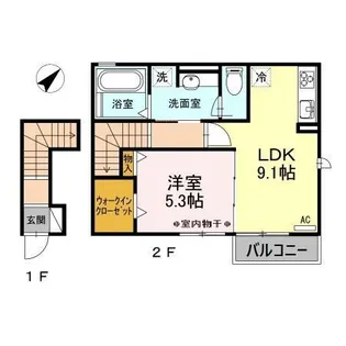 ル・クレ【2階】の間取り