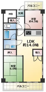 ドムスあざみ野【4階】の間取り