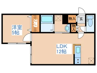 クラリス菊水II【5階】の間取り