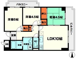 平安ハイツ【7階】の間取り