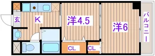 ヴァンクール小田原【4階】の間取り