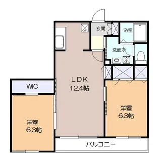 カーサコンフィ【2階】の間取り