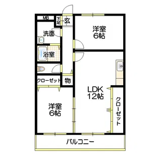 ウエストヴィラ西本【3階】の間取り