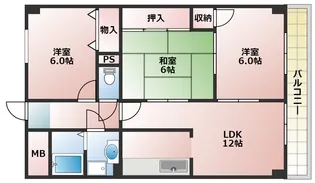 ハイツゴールド【2階】の間取り