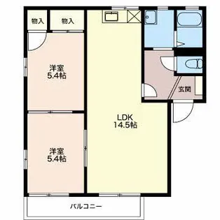 ヴェルドミール長崎B【2階】の間取り