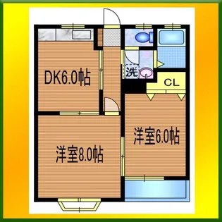 ハイツハピネス【1階】の間取り