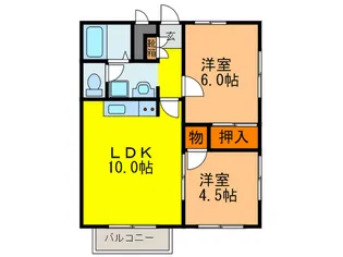 ウッディーパル【2階】の間取り