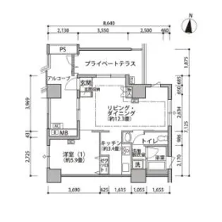 東雲キャナルコートCODAN19号棟【10階】の間取り