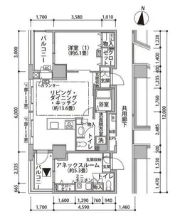 東雲キャナルコートCODAN19号棟【11階】の間取り