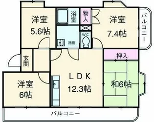 グレイス湘南【3階】の間取り