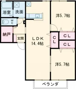 レトアカノン【2階】の間取り